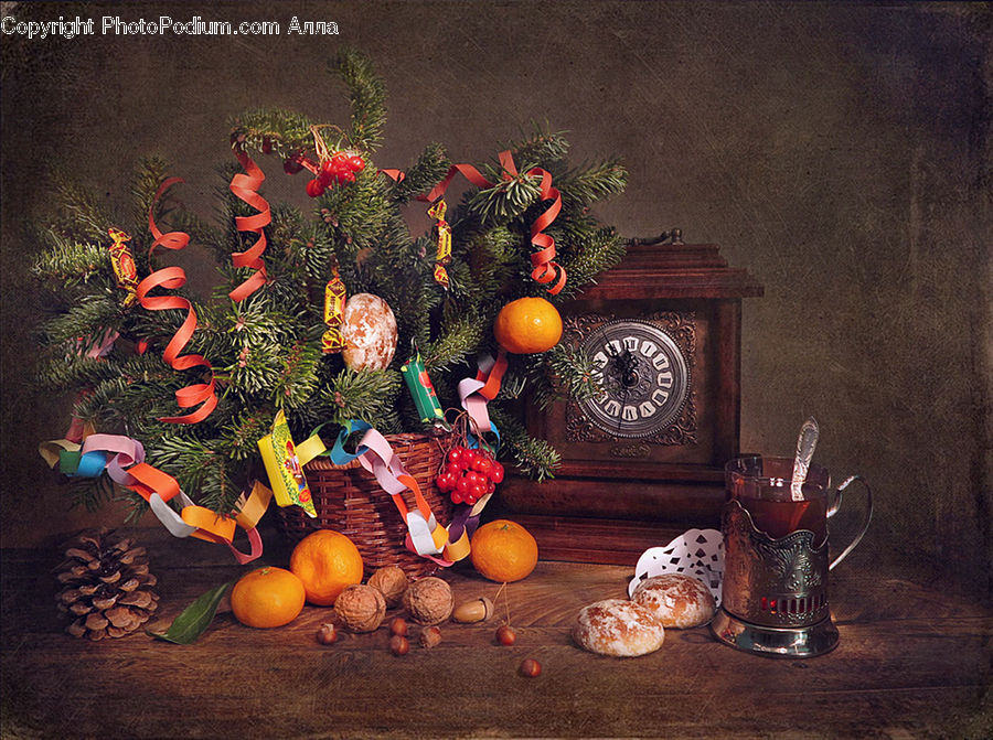 Glass, Goblet, Citrus Fruit, Fruit, Orange, Plant, Potted Plant