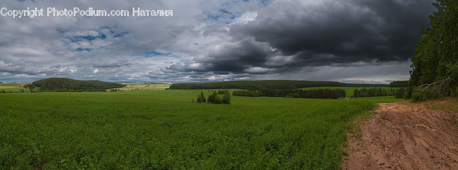 Dirt Road, Gravel, Road, Outdoors, Storm, Weather, Field