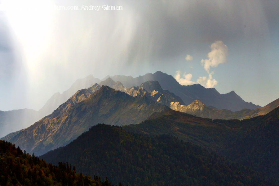 Crest, Mountain, Outdoors, Peak, Mountain Range, Azure Sky, Cloud