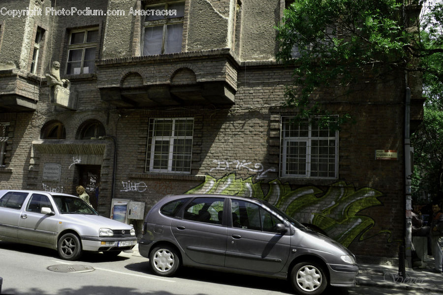 Automobile, Car, Vehicle, Balcony, Brick, Caravan, Van