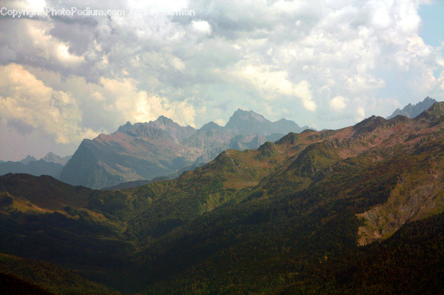 Mountain, Outdoors, Mountain Range, Azure Sky, Cloud, Sky, Crest