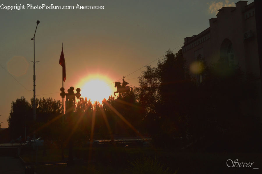 Dawn, Dusk, Sky, Sunrise, Sunset, Architecture, Mansion