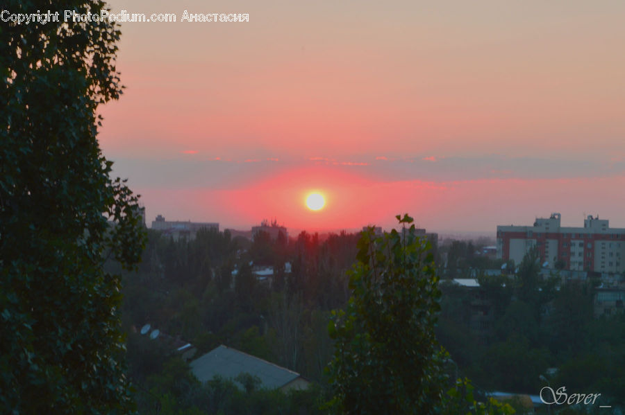 Dawn, Dusk, Sky, Sunrise, Sunset, Red Sky, Fog