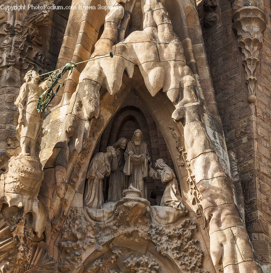 Art, Sculpture, Statue, Gargoyle, Brick, Architecture, Arch