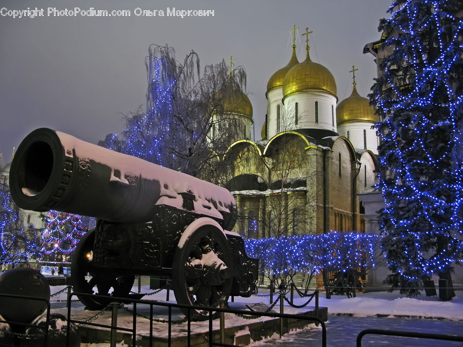 Chair, Furniture, Cannon, Weaponry, Architecture, Cathedral, Church