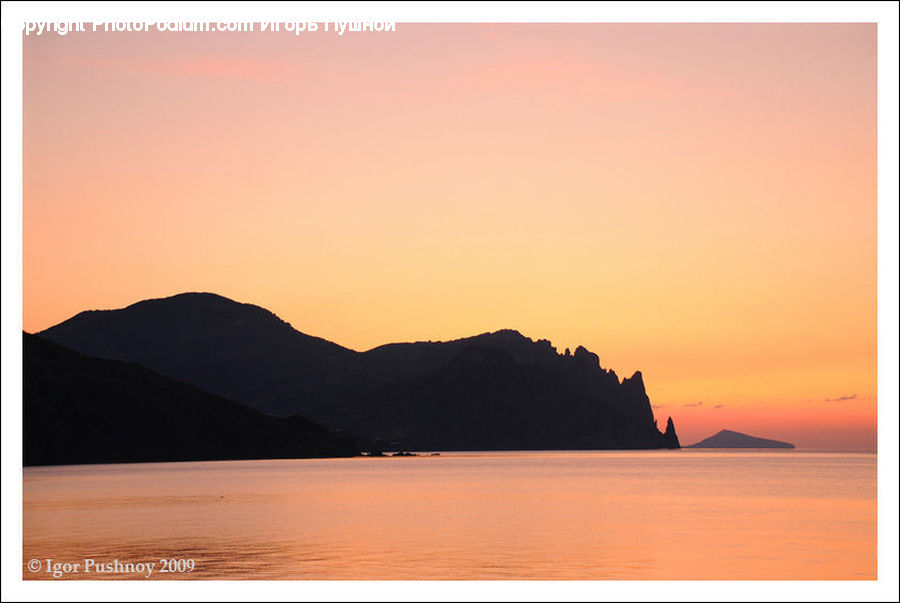 Dawn, Dusk, Sky, Sunrise, Sunset, Coast, Island