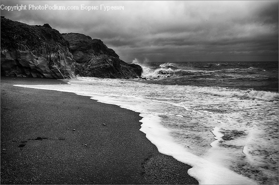 Coast, Outdoors, Sea, Water, Sea Waves, Beach, Ocean