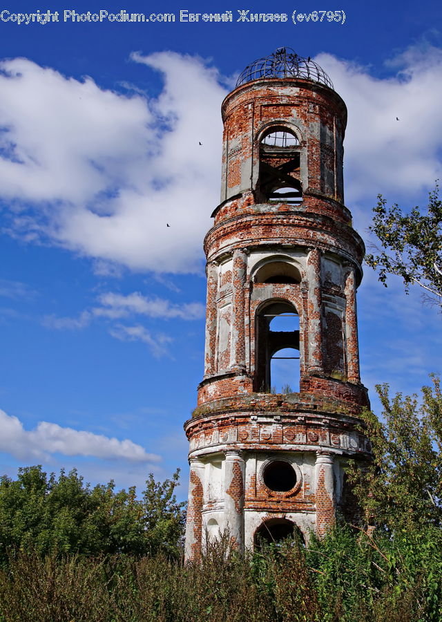 Architecture, Bell Tower, Clock Tower, Tower, Brick, Castle, Fort