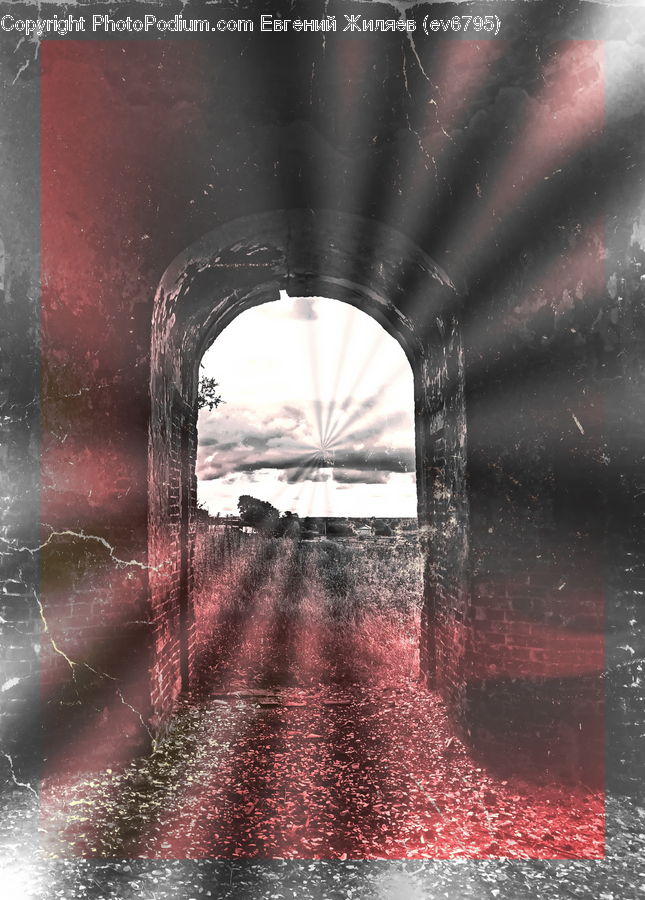 Corridor, Tunnel, Dirt Road, Gravel, Road, Water