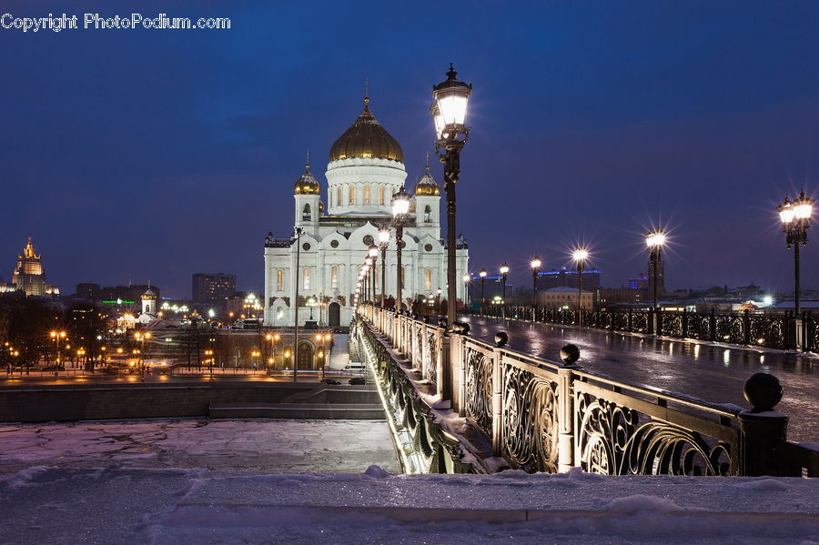 City, Downtown, Building, Architecture, Plaza, Town Square, Bell Tower