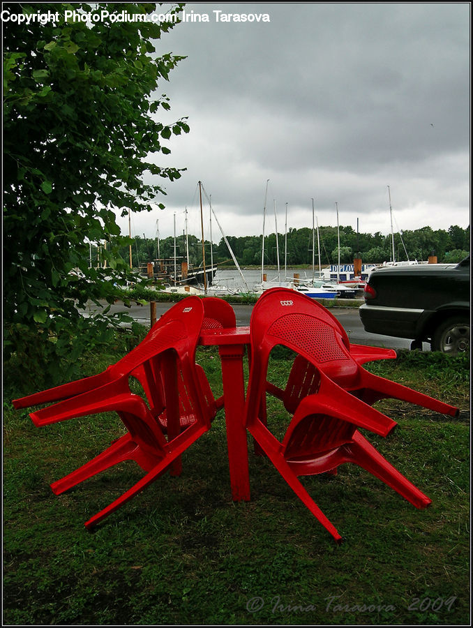 Boat, Watercraft, Chair, Furniture, Dinghy, Dining Table, Table