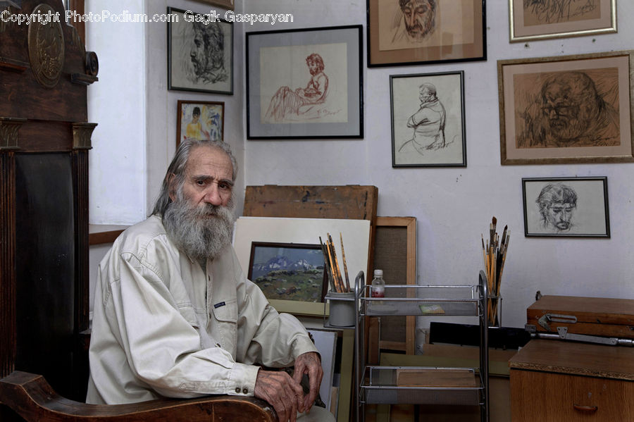 People, Person, Human, Drawing, Sketch, Art, Luggage