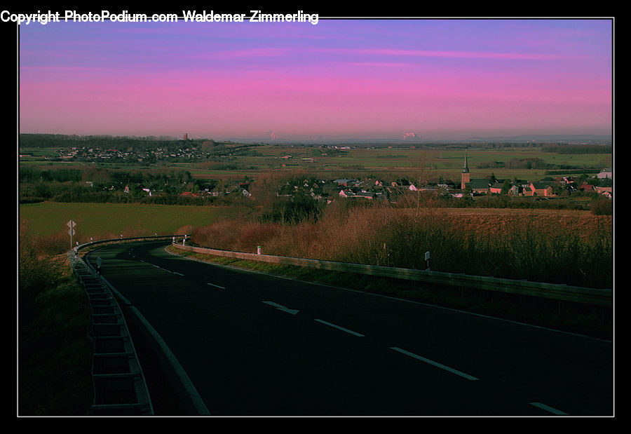 Freeway, Road, Rail, Train Track, Dirt Road, Gravel, Landscape