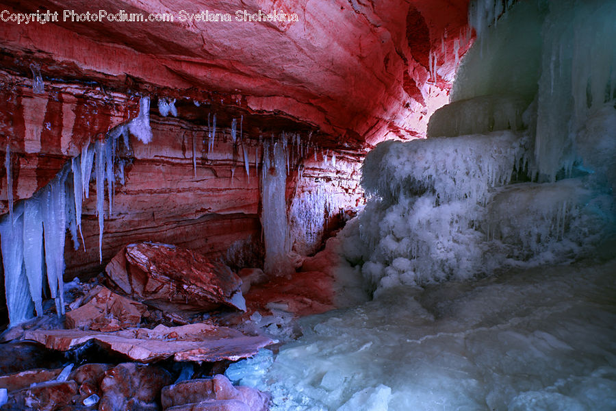 Cave, Rubble, Food, Rock