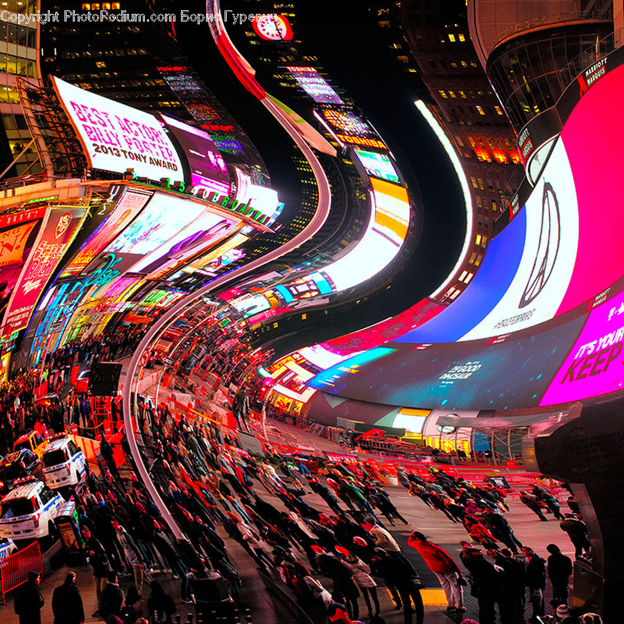 Crowd, City, Downtown, Fractal, Carnival, Festival, Parade