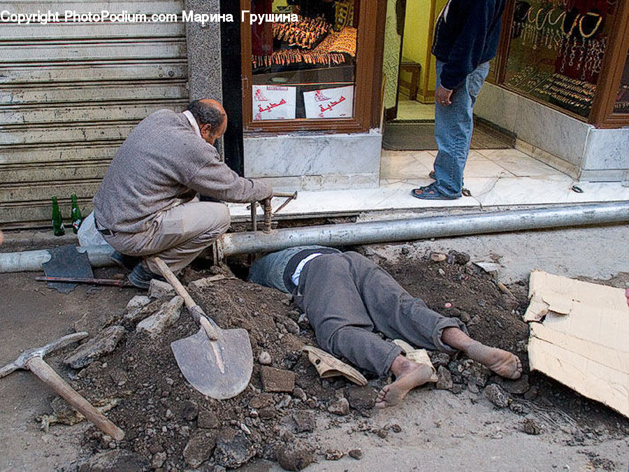 People, Person, Human, Soil, Book, Text, Rubble