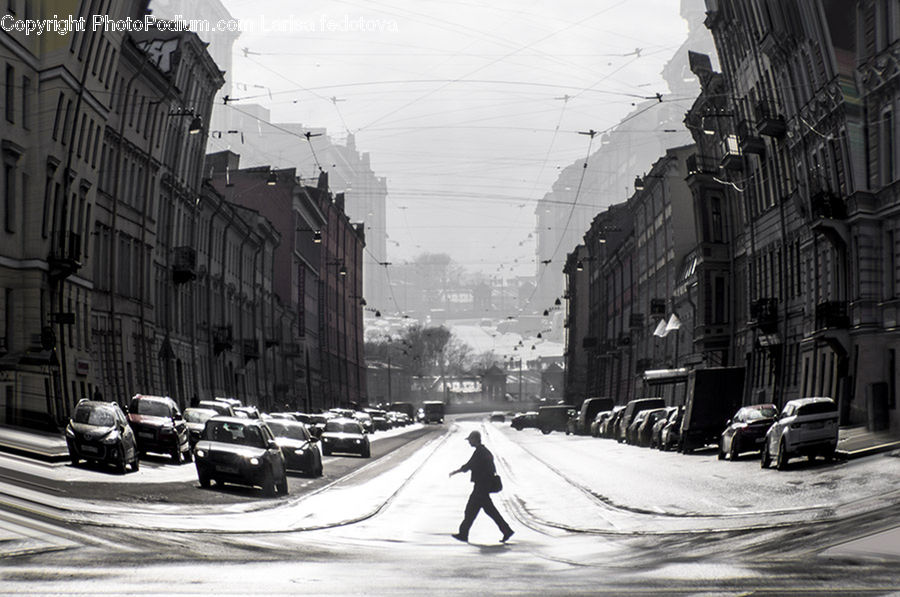 Parking, Parking Lot, Intersection, Road, Alley, Alleyway, Street