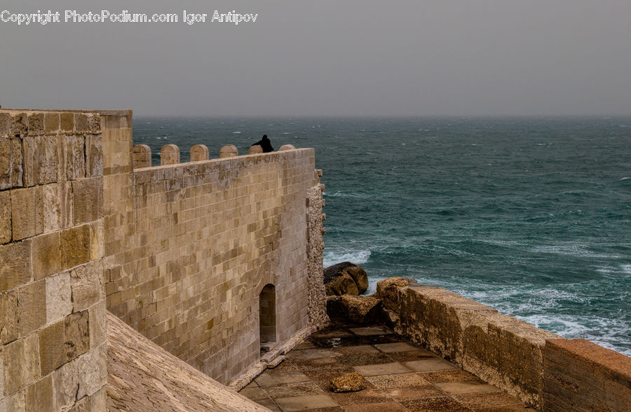 Castle, Fort, Coast, Outdoors, Sea, Water, Rock