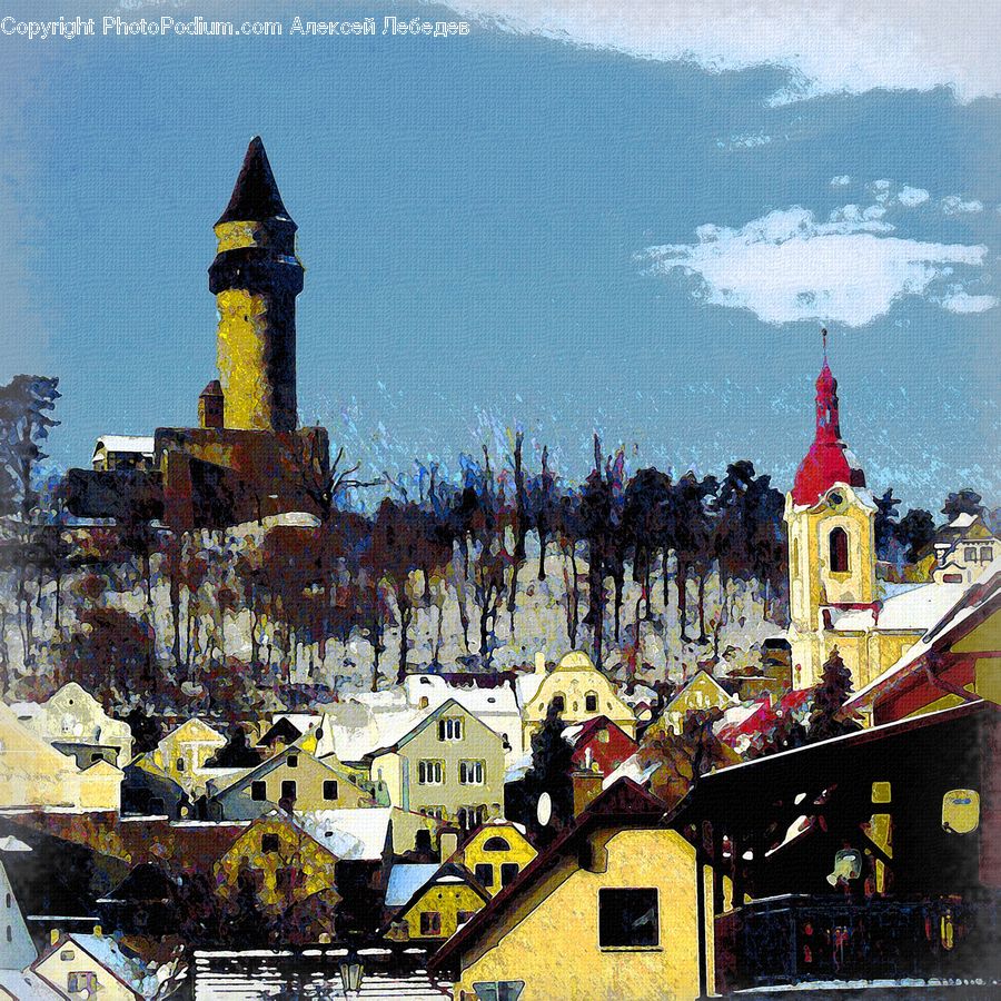 Architecture, Bell Tower, Clock Tower, Tower, Housing, Monastery, Collage