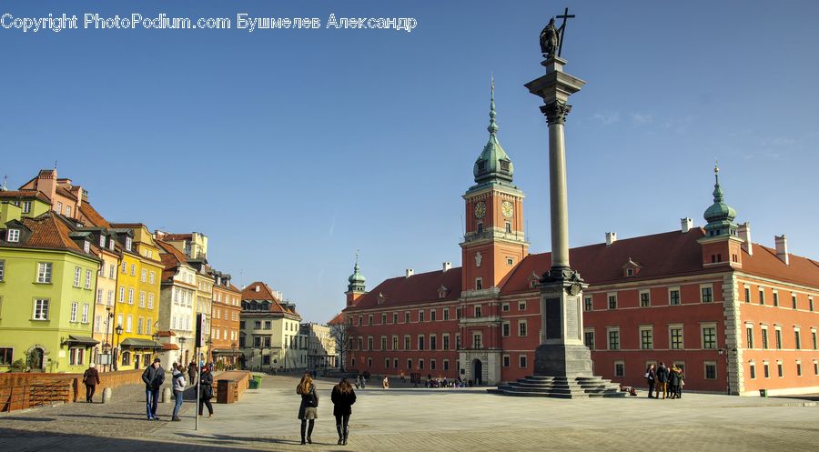 Architecture, Downtown, Plaza, Town Square, Bell Tower, Clock Tower, Tower