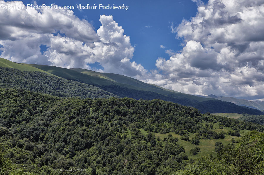 Cloud, Cumulus, Sky, Azure Sky, Outdoors, Countryside, Hill