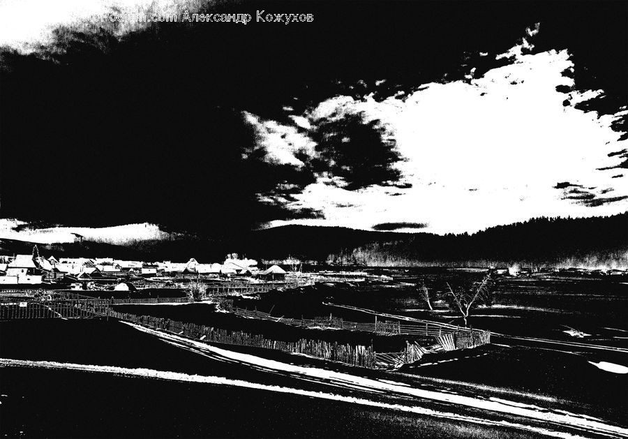 Cloud, Cumulus, Sky, City, Downtown, Silhouette, Asphalt