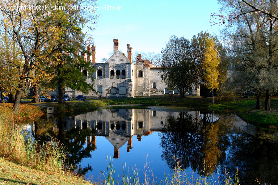 Architecture, Castle, Fort, Mansion, Park, Ditch, Moat