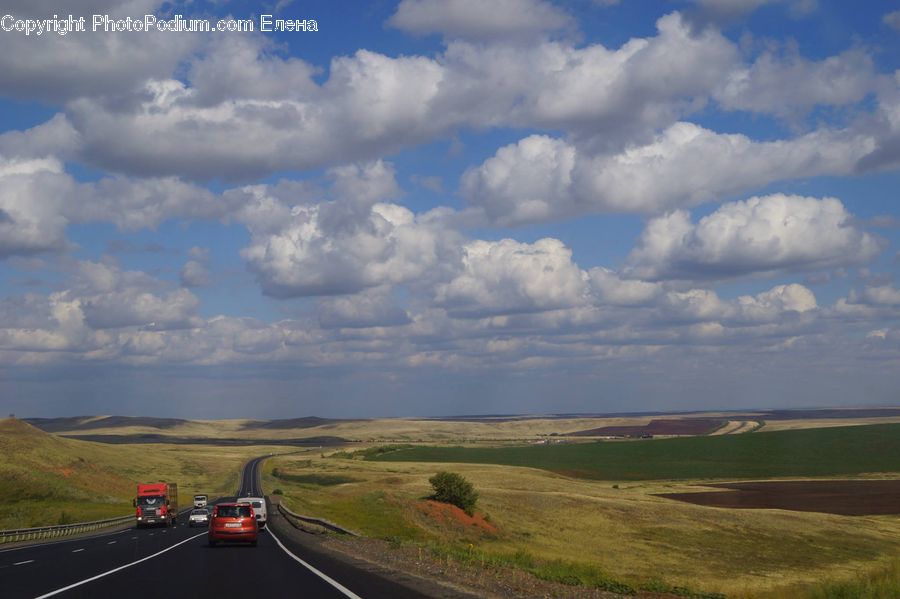 Cloud, Cumulus, Sky, Road, Azure Sky, Outdoors, Freeway