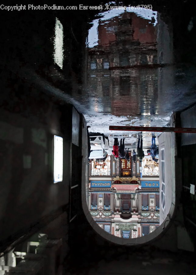 Puddle, Console, Alley, Alleyway, Road, Street, Town