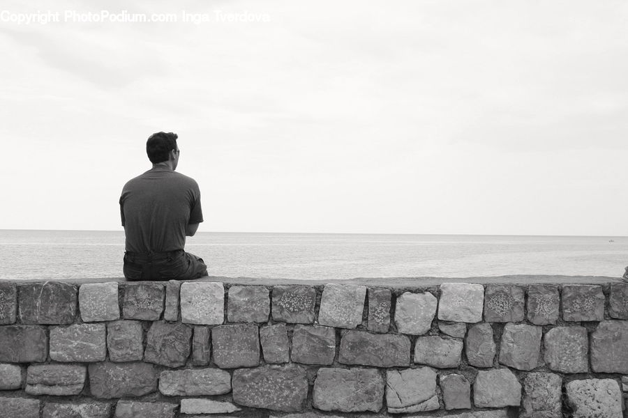 People, Person, Human, Back, Coast, Outdoors, Sea