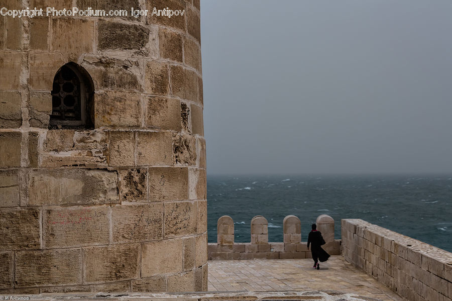 Castle, Fort, Arch, Coast, Outdoors, Sea, Water