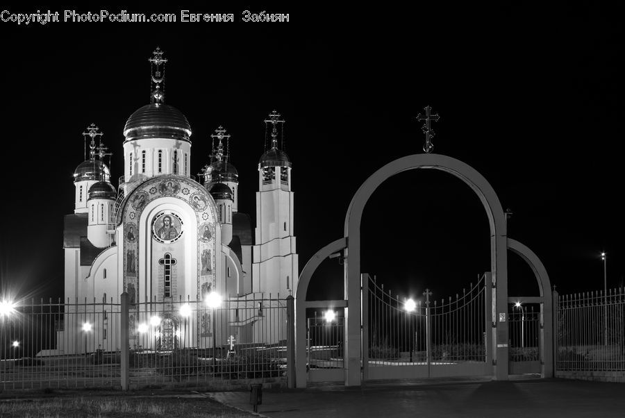 Arch, Architecture, Cathedral, Church, Worship, Night, Outdoors