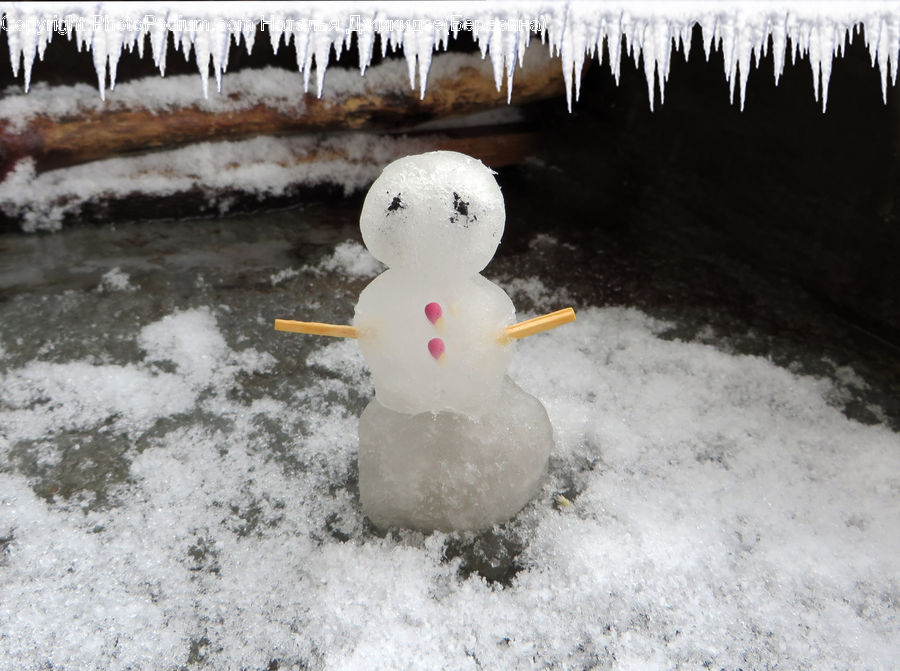 Ice, Snow, Snowman, Winter, Outdoors