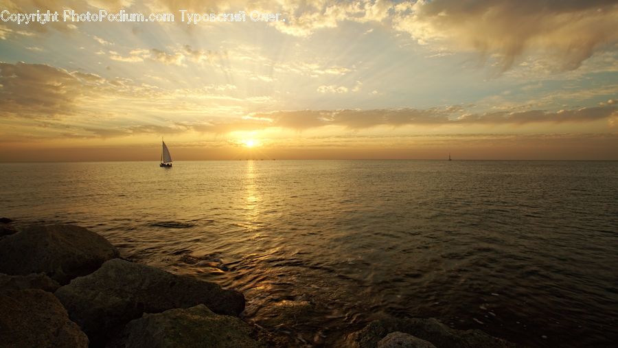 Ocean, Outdoors, Sea, Water, Dawn, Dusk, Sky