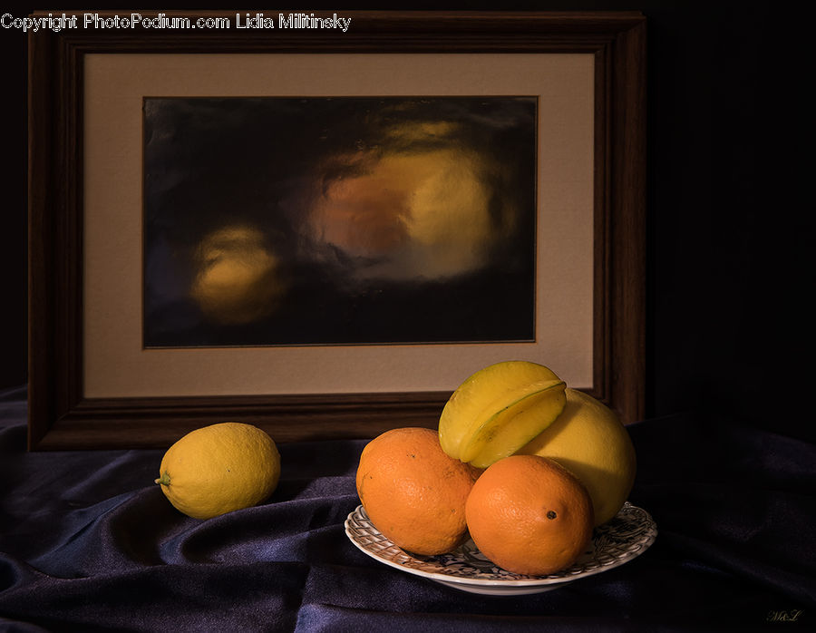 Citrus Fruit, Fruit, Grapefruit, Bowl, Entertainment Center, Nebula, Outer Space