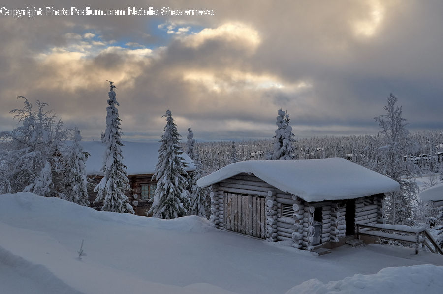 Ice, Outdoors, Snow, Cabin, Hut, Rural, Shack