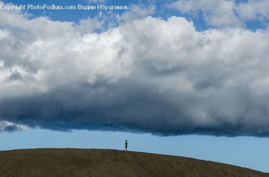 Azure Sky, Cloud, Outdoors, Sky, Cumulus, Dirt Road, Gravel