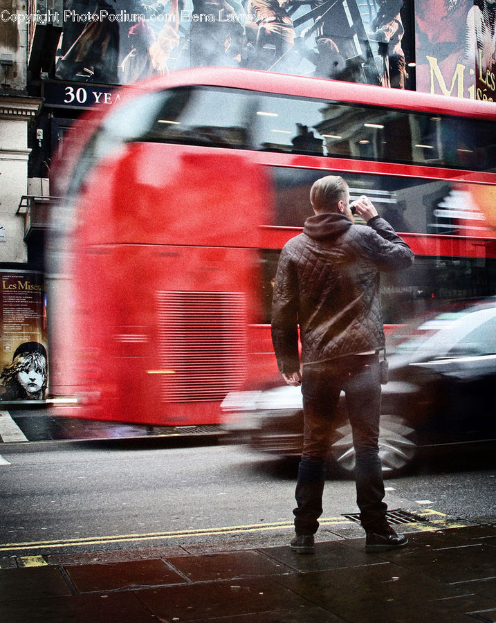 People, Person, Human, Bus, Vehicle, Automobile, Car