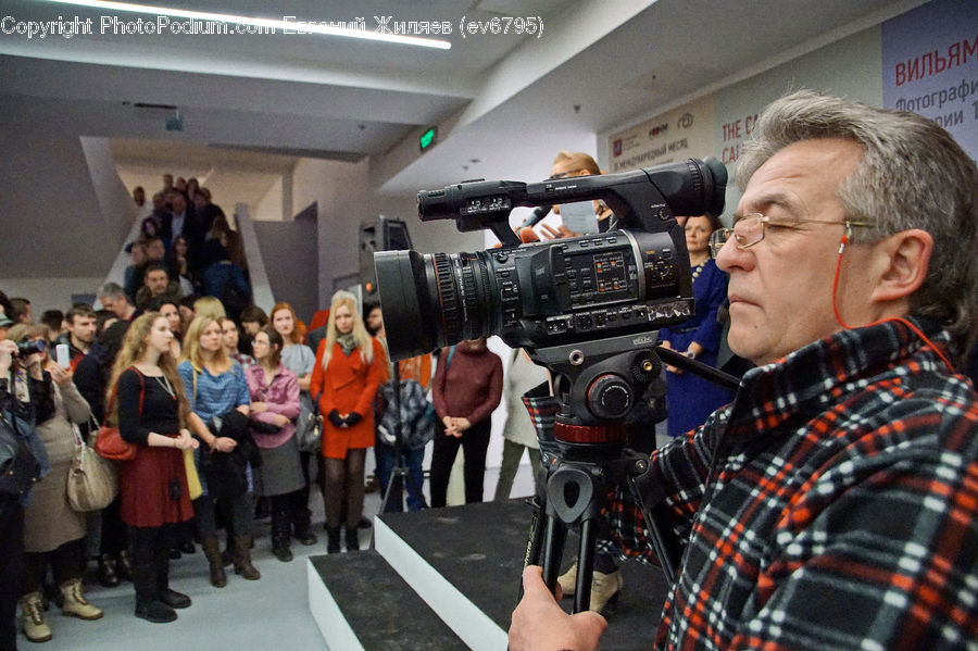 People, Person, Human, Crowd, Apparel, Clothing, Camera