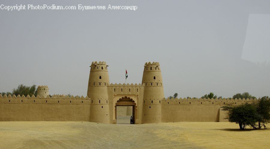 Castle, Fort, Arch, Gate, Countryside, Outdoors, Plant