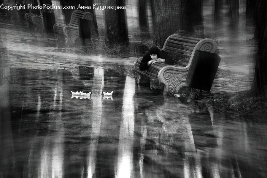 Bench, Chair, Furniture, Armchair, City, Downtown, Urban