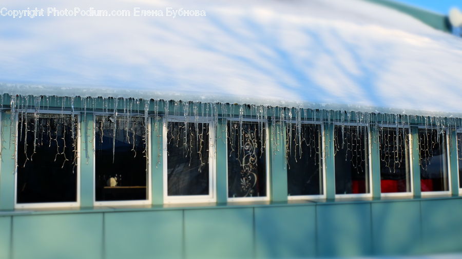 Blackboard, Ice, Icicle, Snow, Winter, Architecture, Convention Center