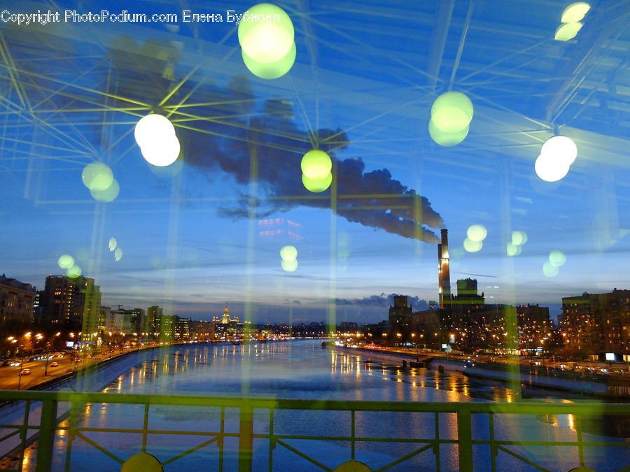 Water, Ball, Sphere, City, Downtown, Metropolis, Urban