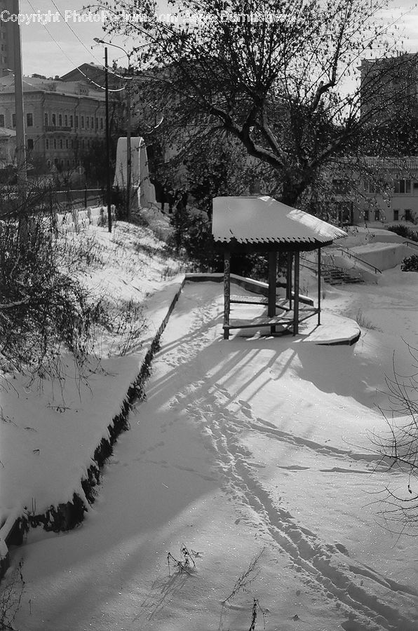 Playground, Swing, Chair, Furniture, Ice, Outdoors, Snow