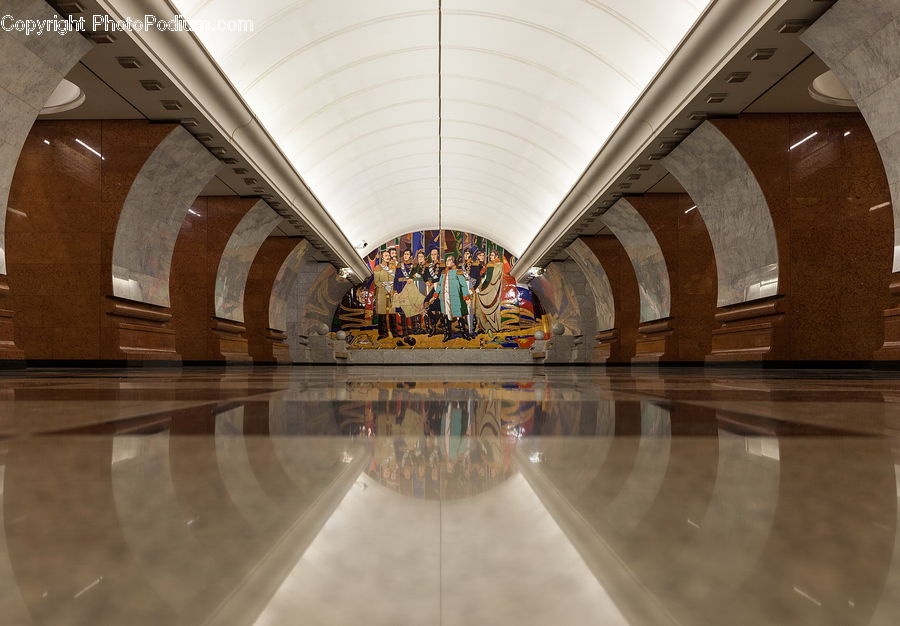 Arch, Hardwood, Wood, Subway, Train, Train Station, Vehicle