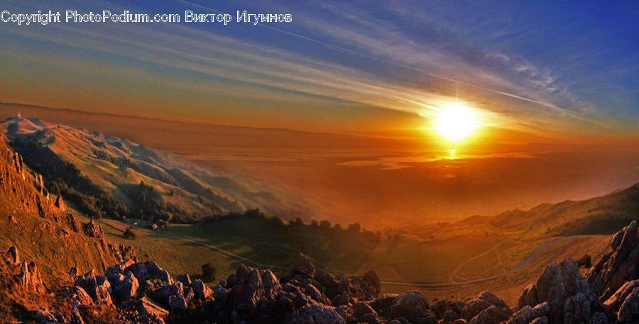 Dawn, Dusk, Sky, Sunrise, Sunset, Rock, Outdoors
