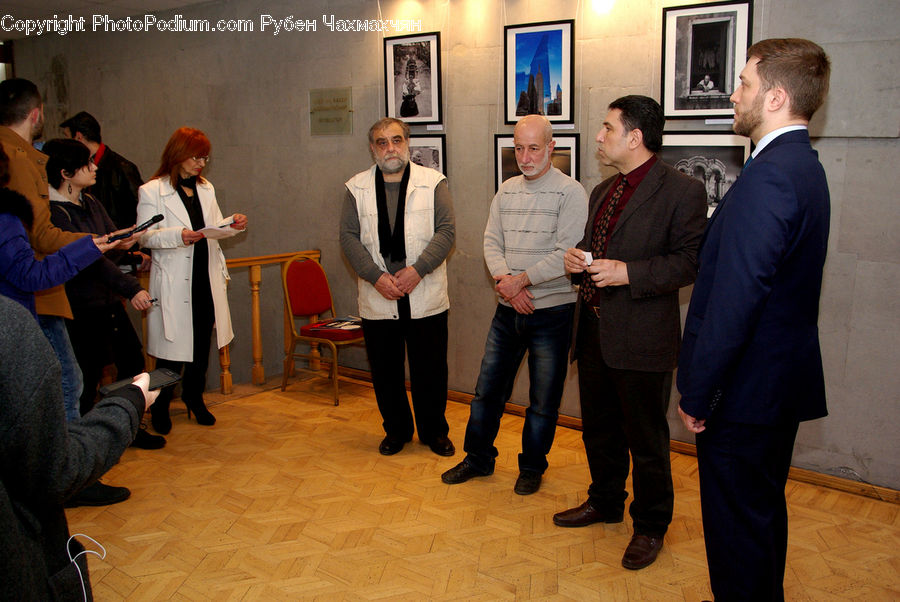 People, Person, Human, Clothing, Overcoat, Suit, Reception Room