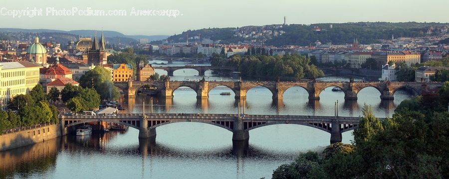 Bridge, Viaduct, Outdoors, River, Water, Castle, Ditch