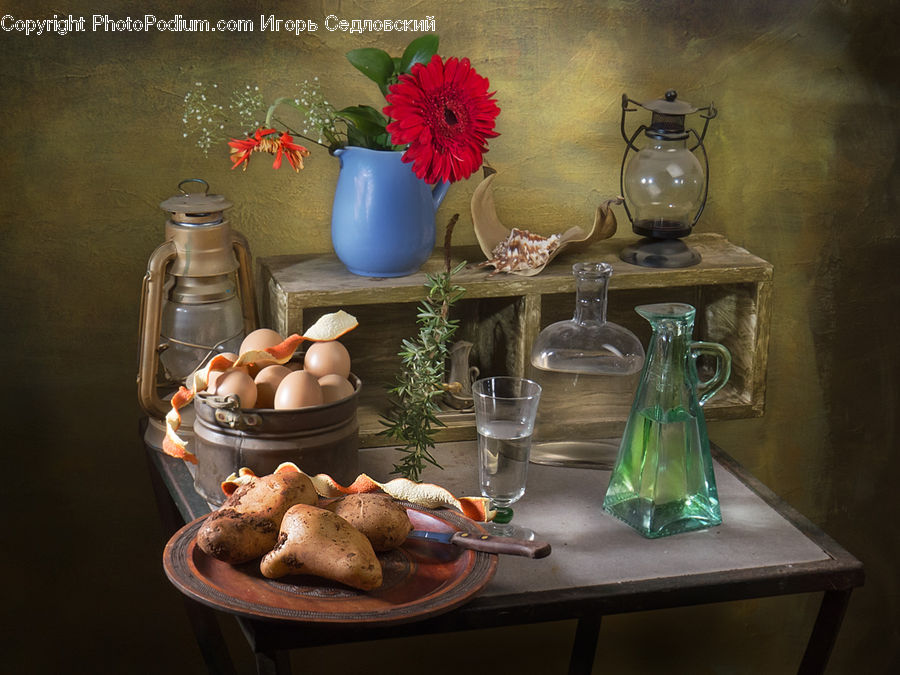 Plant, Potted Plant, Jar, Porcelain, Vase, Bottle, Glass