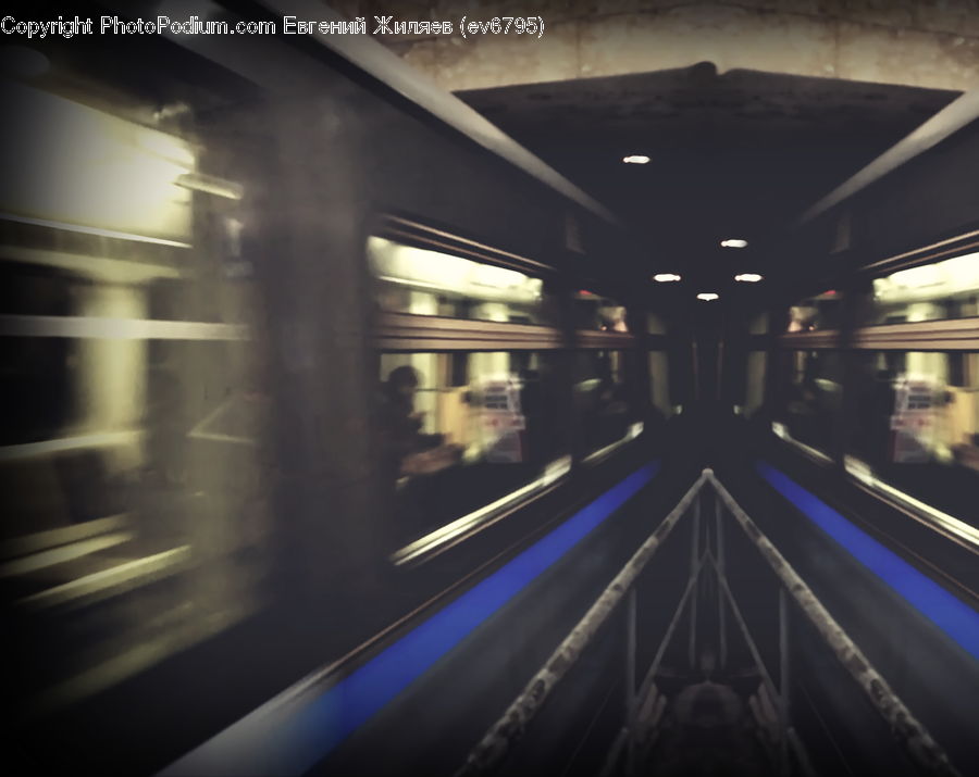 Corridor, Subway, Train, Train Station, Vehicle, Hardwood, Wood
